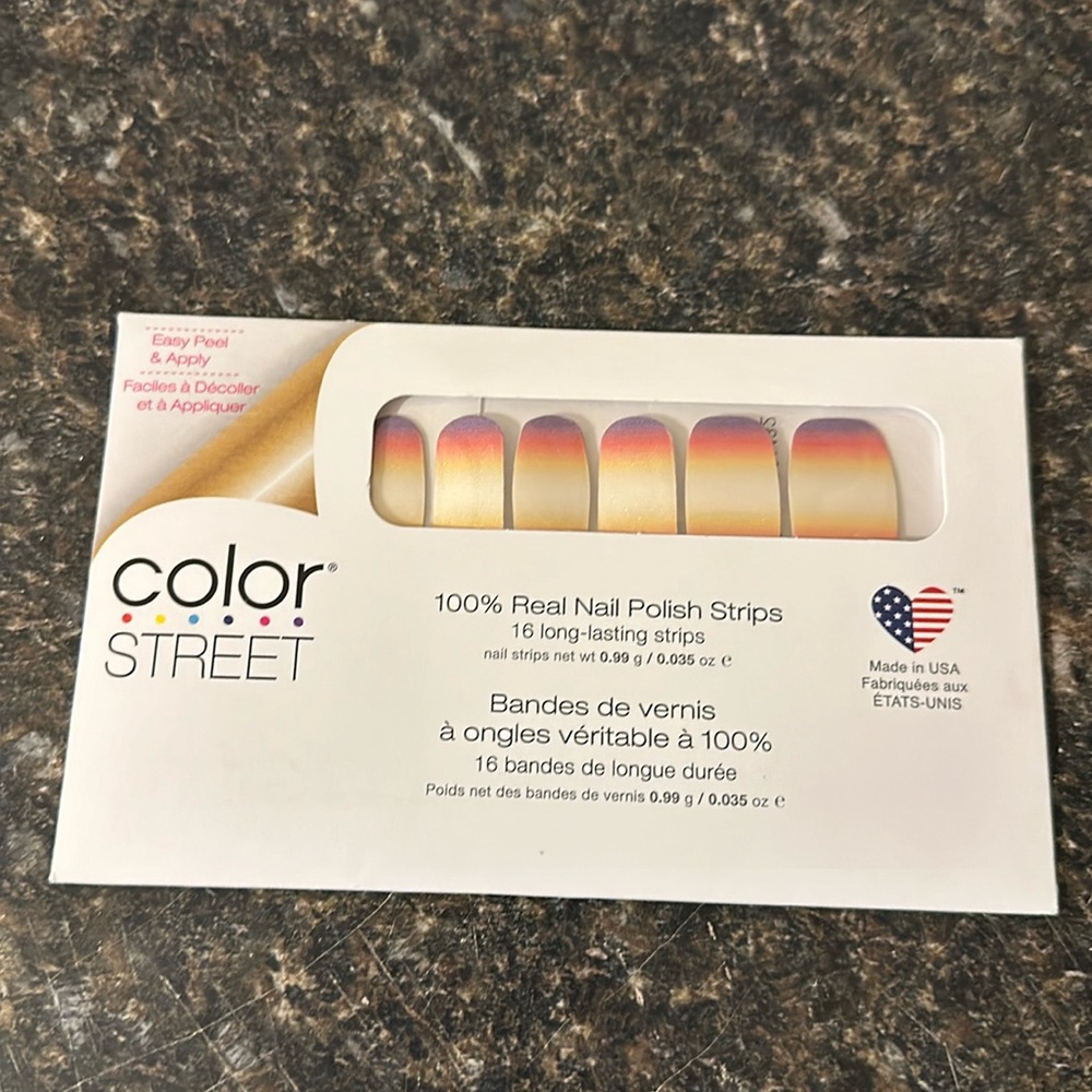 Color Street Crack of Dawn UNOPENED shimmering purple red orange yellow white